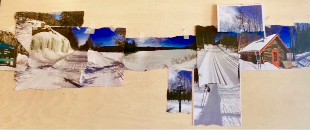 Step one of a multi photo painting 4x7 feet